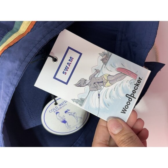 NWT WOODPECKER SWAM WPS001 Men's Size S Swim Short Trunks Navy Blue - Picture 12 of 12